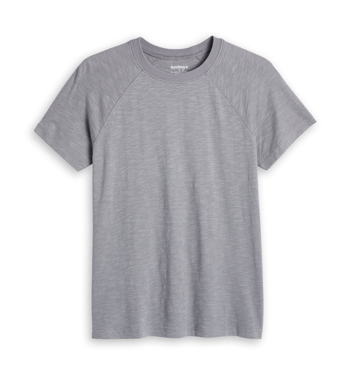 Short Sleeve Jersey Slub Raglan Tee - Ultimate Gray