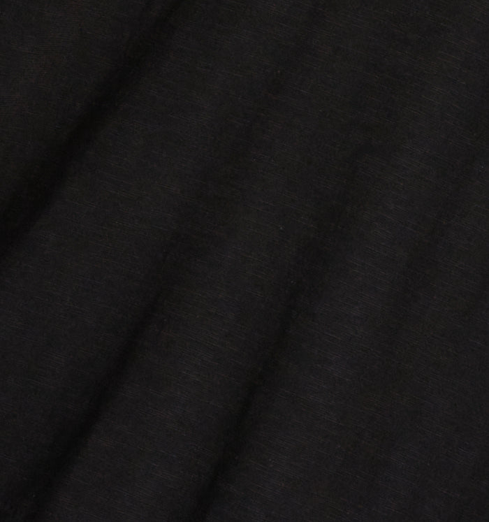 Short Sleeve Jersey Slub V Neck Tee - Black