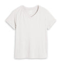 Short Sleeve Jersey Slub V Neck Tee - Natural