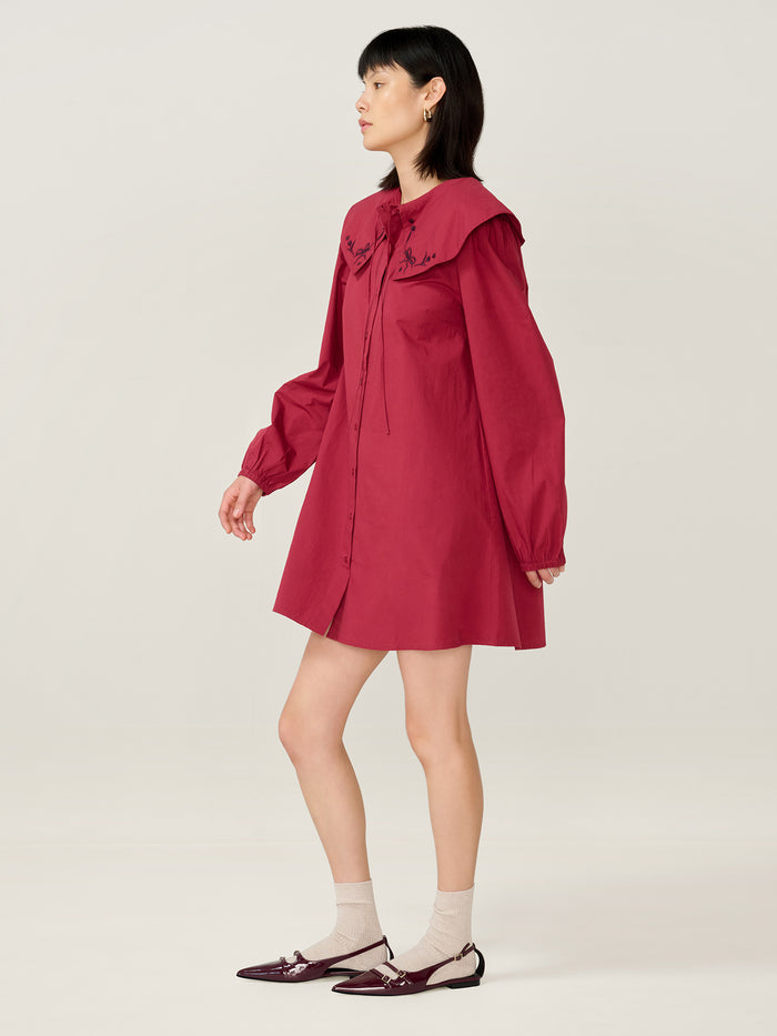 Sloane Dress in Merlot