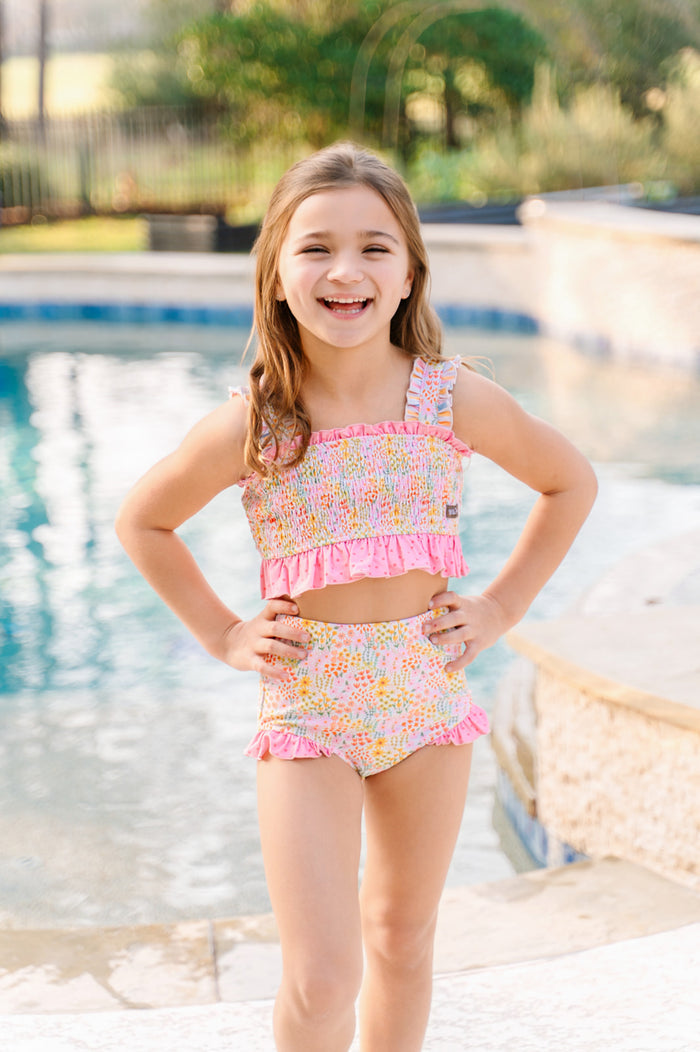 Smocked Swimsuit | Sunlit Meadow
