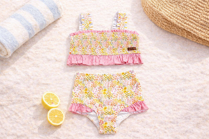 Smocked Swimsuit | Sunlit Meadow