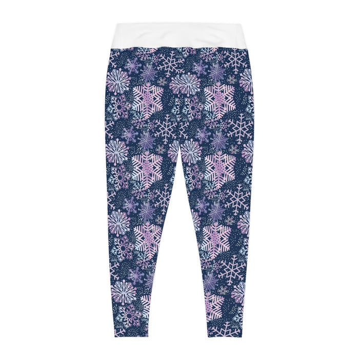 Snowflake Plus Size Leggings — Subtle Side Script Graphic, Comfortable Everyday Activewear - 314 Originals
