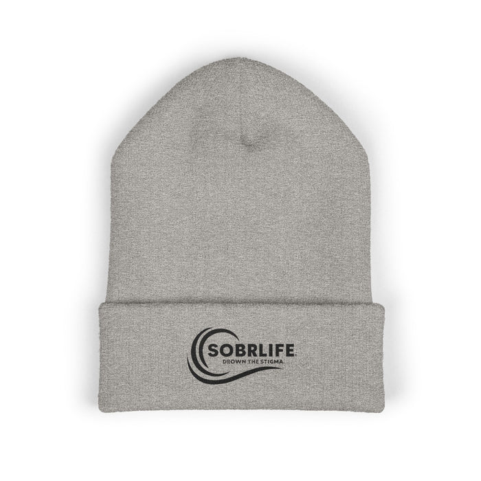 SOBRLIFE Embroidered Classic Cuffed Beanie - Keep Warm & Drown the Stigma