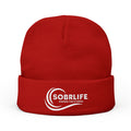 SOBRLIFE Embroidered Knit Beanie - White Logo