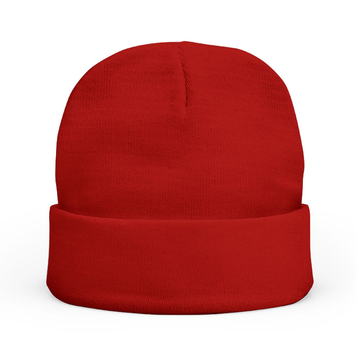 SOBRLIFE Embroidered Knit Beanie - White Logo