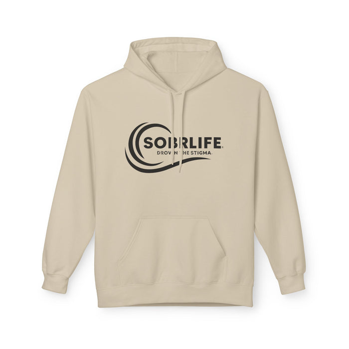 SOBRLIFE Unisex Fleece Hoodie - Black Logo