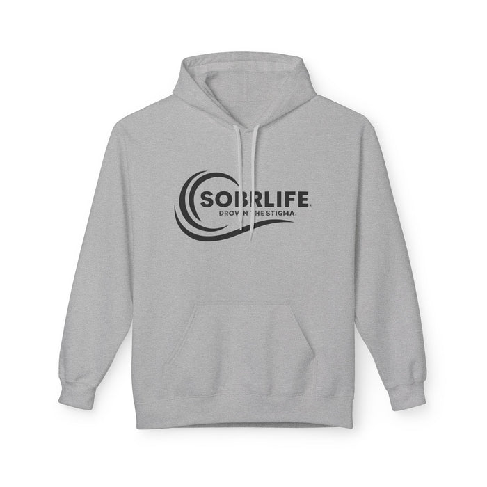 SOBRLIFE Unisex Fleece Hoodie - Black Logo