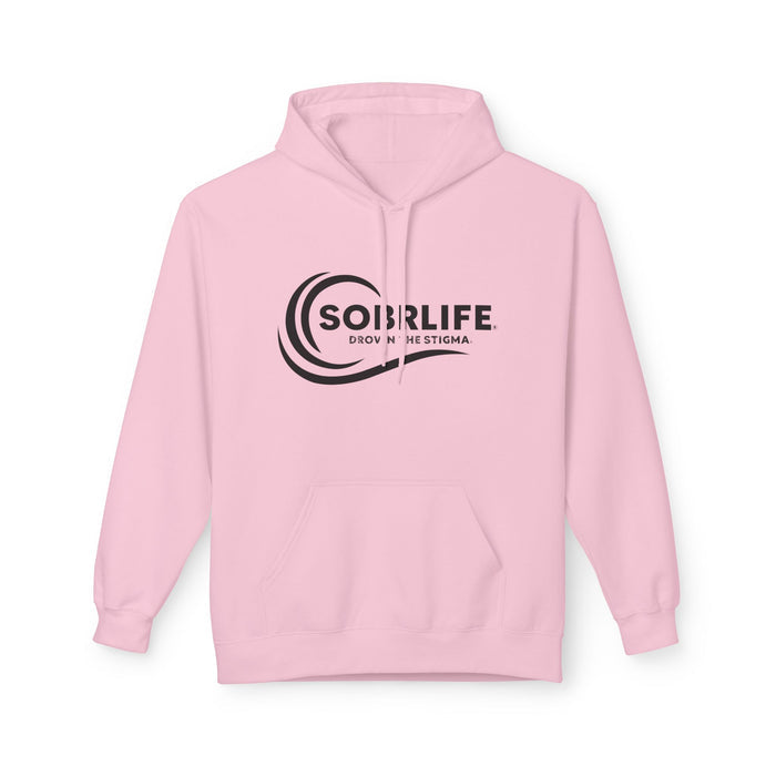 SOBRLIFE Unisex Fleece Hoodie - Black Logo