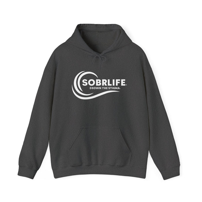 SOBRLIFE Unisex Hooded Sweatshirt - White Logo