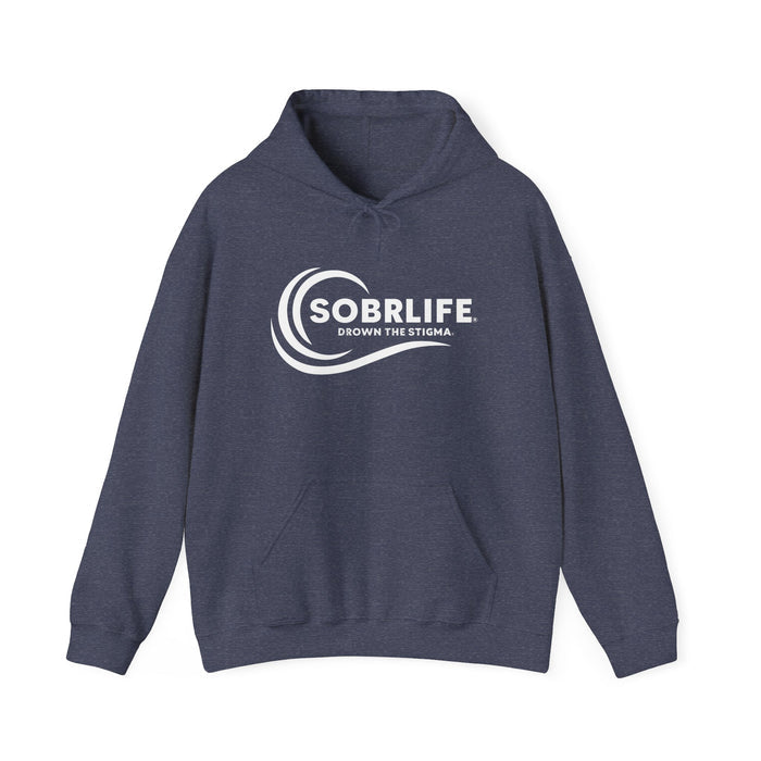 SOBRLIFE Unisex Hooded Sweatshirt - White Logo