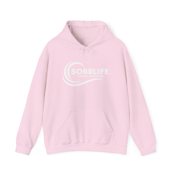SOBRLIFE Unisex Hooded Sweatshirt - White Logo