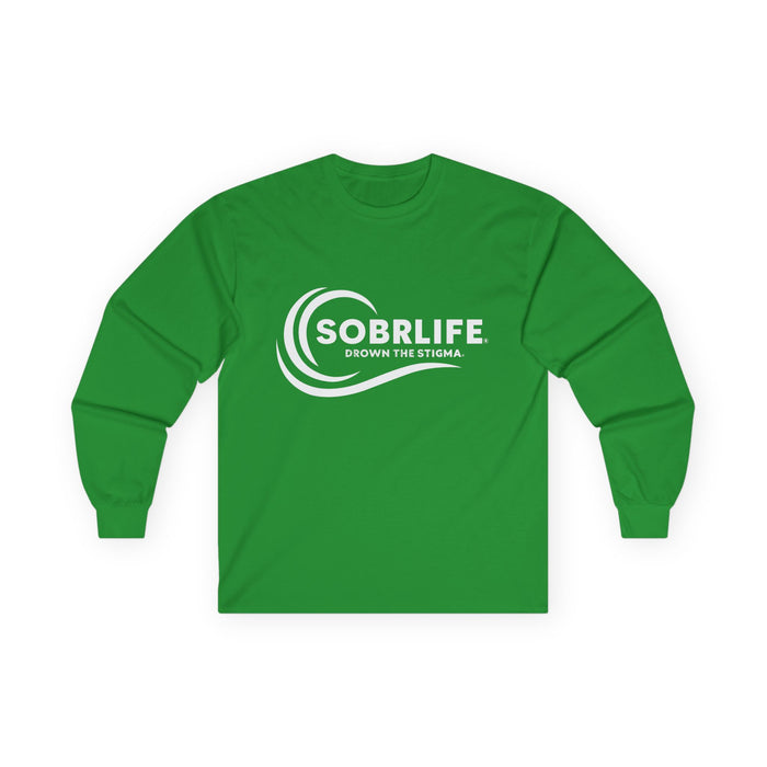 SOBRLIFE Unisex Long Sleeve Tee - White Logo