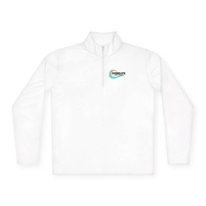 SOBRLIFE Unisex Quarter-Zip Pullover - Full Color Logo