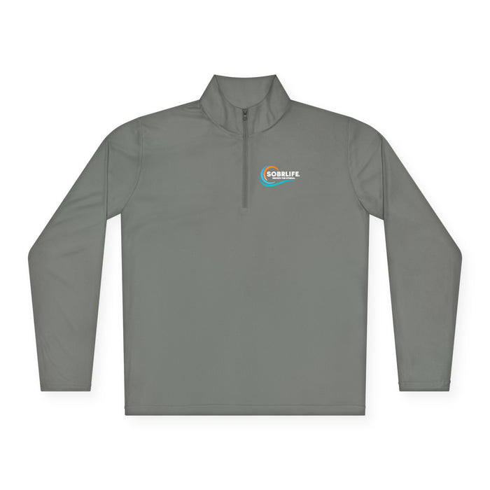 SOBRLIFE Unisex Quarter-Zip Pullover - Full Color Logo