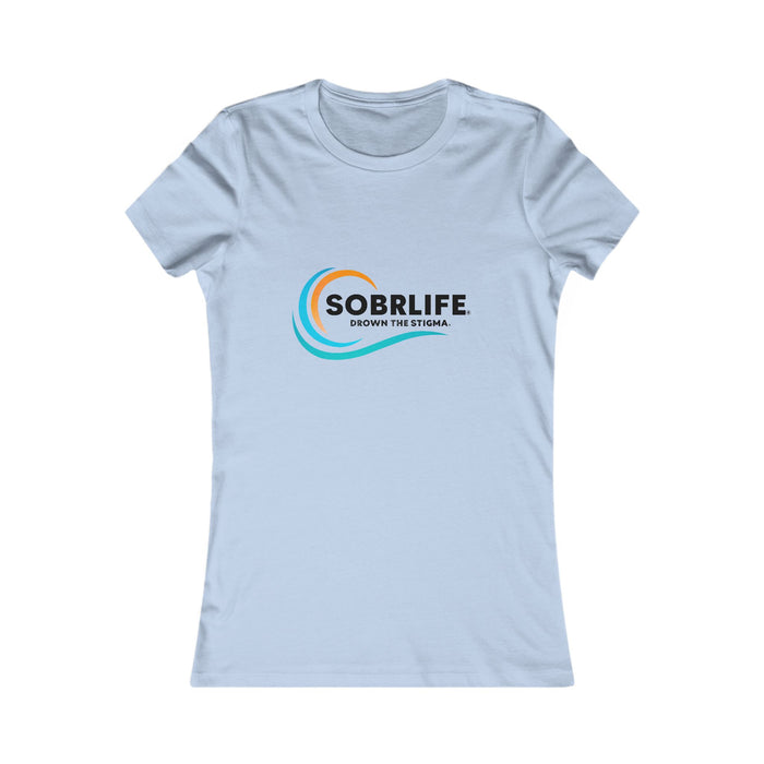 SOBRLIFE Women's Favorite Tee - Full Color Logo Black Text