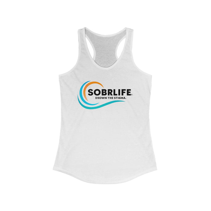 SOBRLIFE Women's Ideal Racerback Tank - Full Color Logo