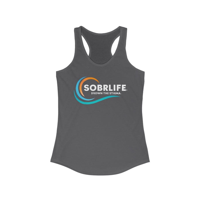SOBRLIFE Women's Ideal Racerback Tank - Full Color Logo