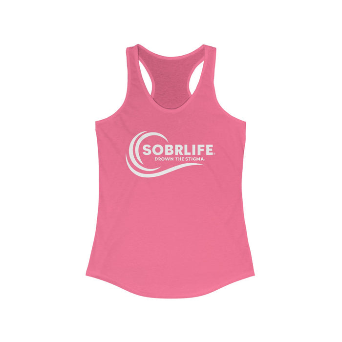 SOBRLIFE Women's Racerback Tank - White Logo