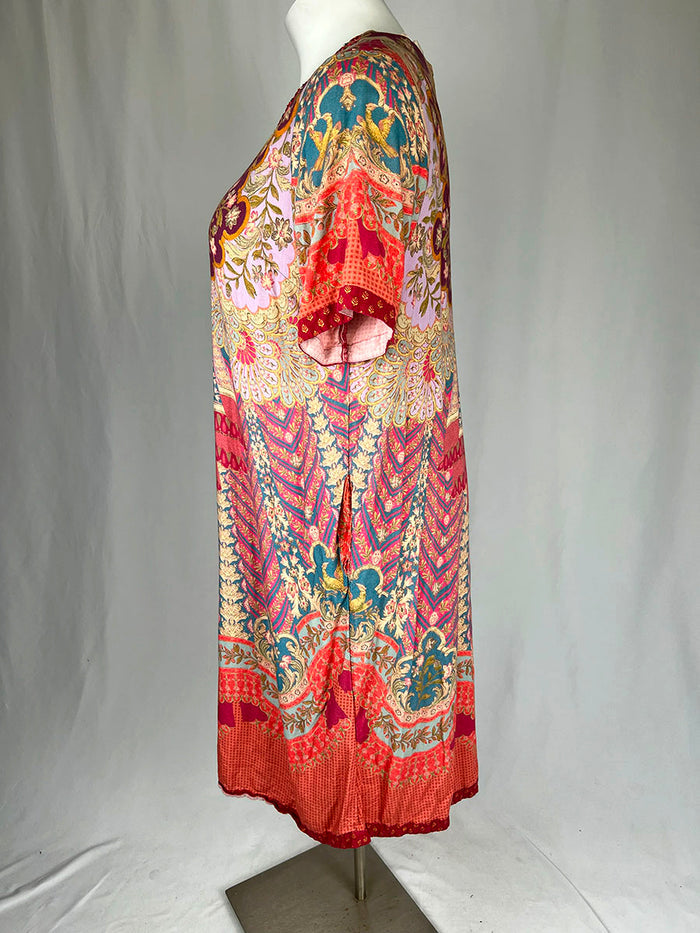 Soft Surroundings Size 1X Pink & Purple Dress