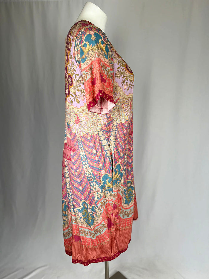 Soft Surroundings Size 1X Pink & Purple Dress