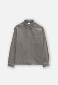 Solid Hemi Oversized Shirt / Washed Black