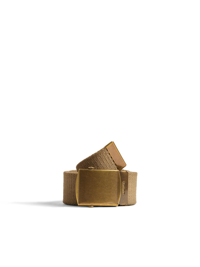 Solid Web Belt In Olive