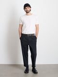 Standard Pleated Pant In Chino In Black