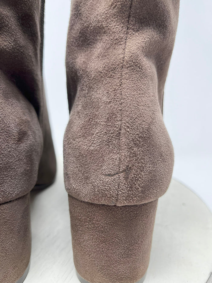 Steven By S.M. Size 11 Light Brown Floral Embroidery Boots NWOB