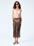 Sumba Mesh Skirt in Black Polka Dot