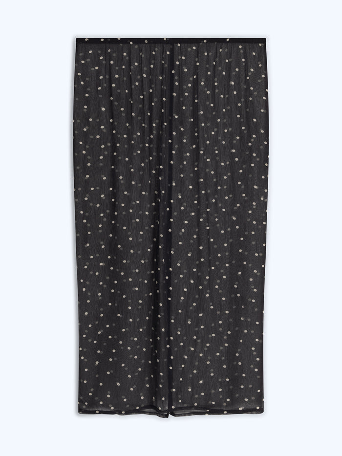 Sumba Mesh Skirt in Black Polka Dot