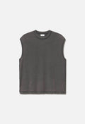 Summer Reversed Cropped Sleeveless / Washed Black