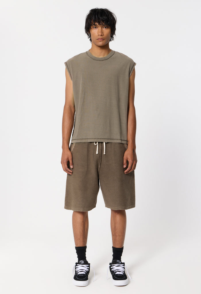 Summer Reversed Cropped Sleeveless / Washed Oak