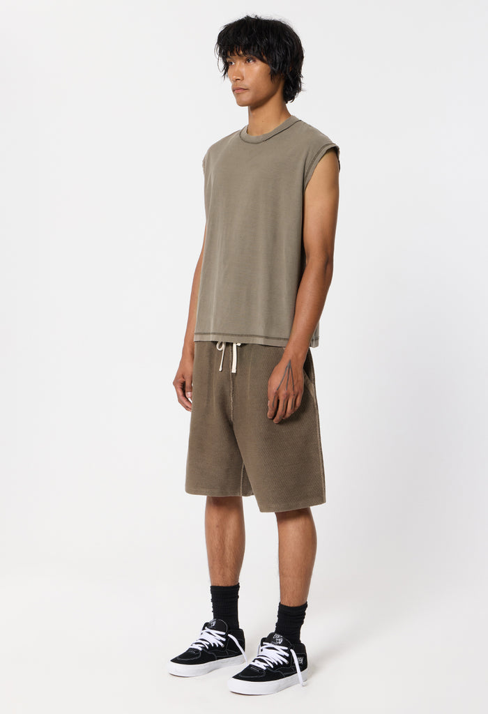 Summer Reversed Cropped Sleeveless / Washed Oak