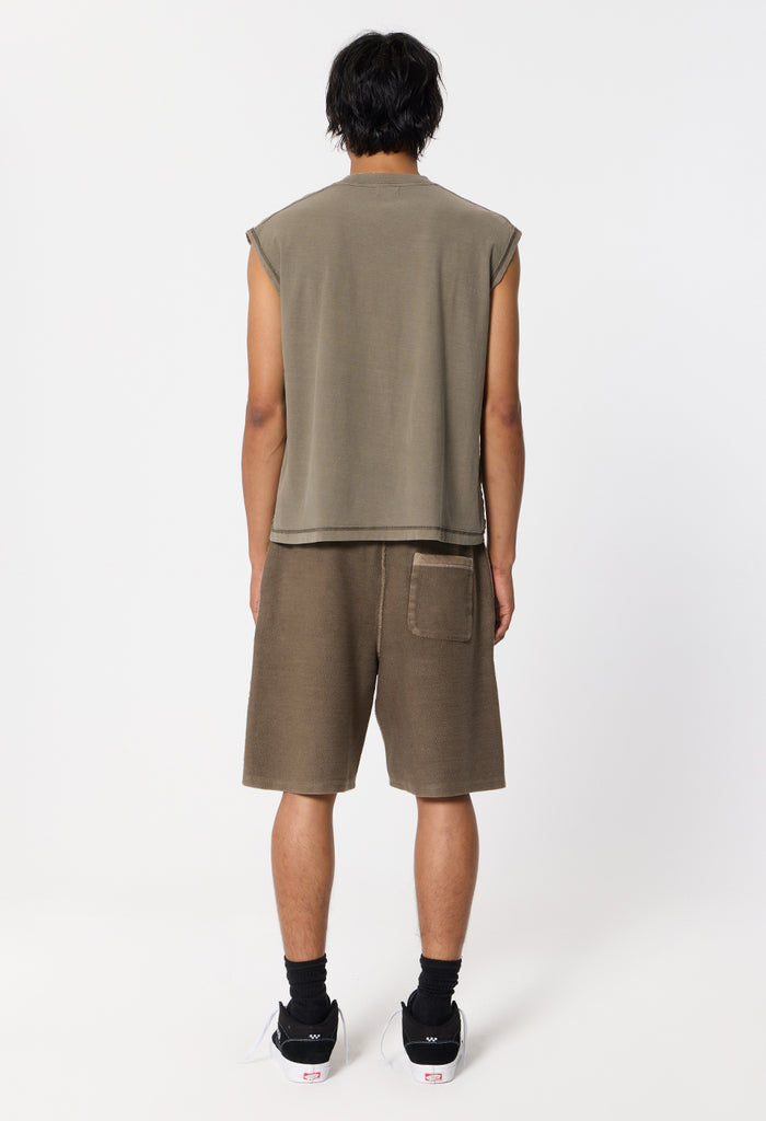 Summer Reversed Cropped Sleeveless / Washed Oak