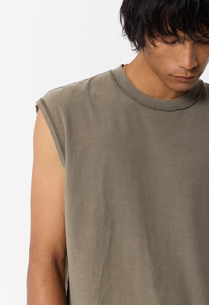 Summer Reversed Cropped Sleeveless / Washed Oak