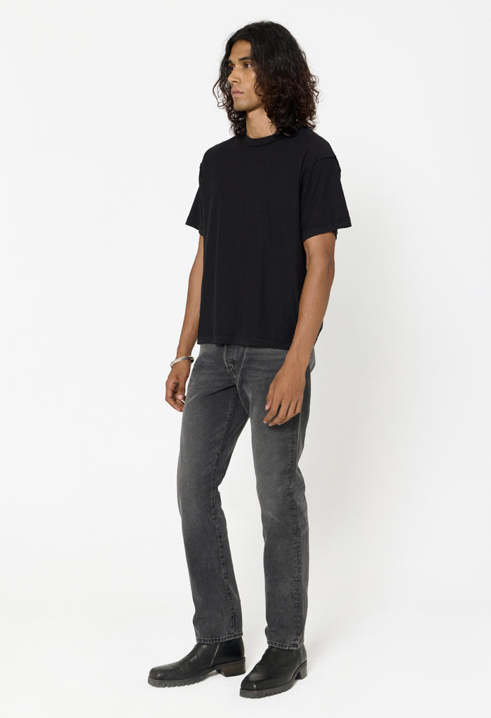 Summer Reversed Cropped Tee / Black