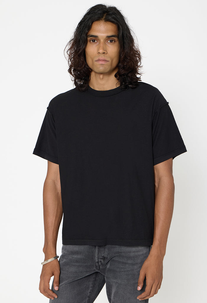 Summer Reversed Cropped Tee / Black