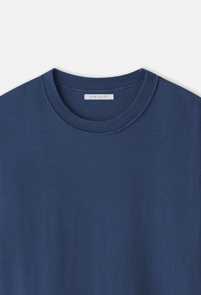 Summer Reversed Cropped Tee / Washed Cadet