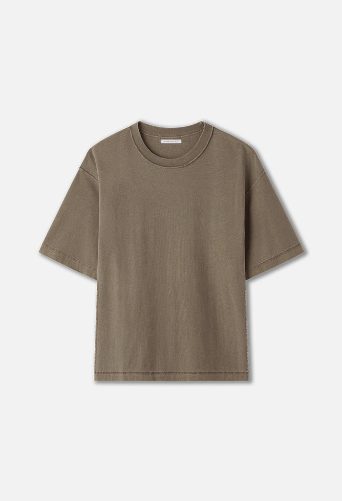 Summer Reversed Cropped Tee / Washed Oak