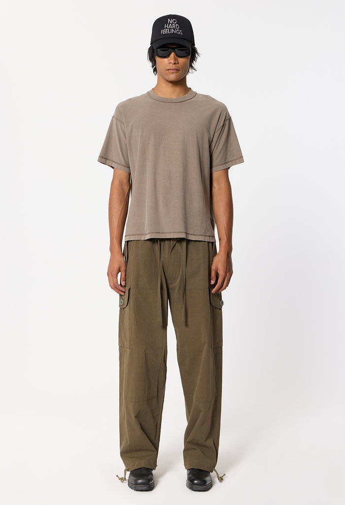 Summer Reversed Cropped Tee / Washed Oak