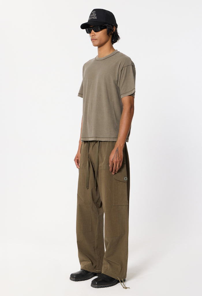 Summer Reversed Cropped Tee / Washed Oak
