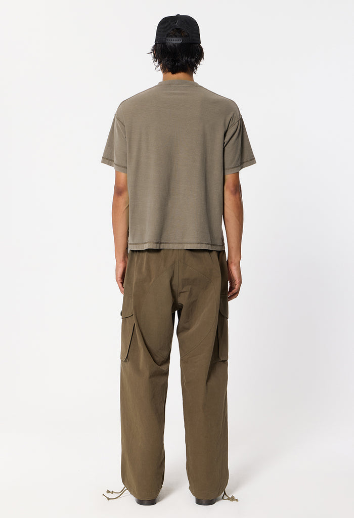 Summer Reversed Cropped Tee / Washed Oak