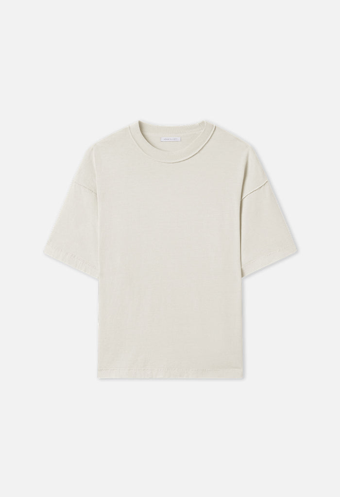 Summer Reversed Cropped Tee / Washed Salt