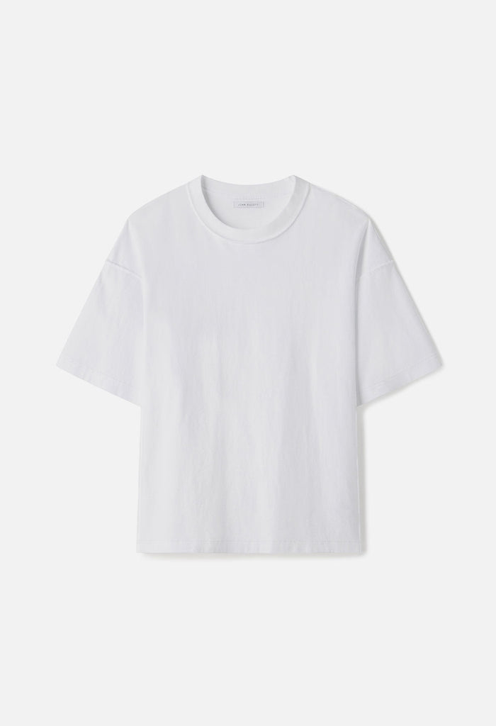Summer Reversed Cropped Tee / White