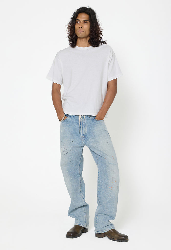 Summer Reversed Cropped Tee / White