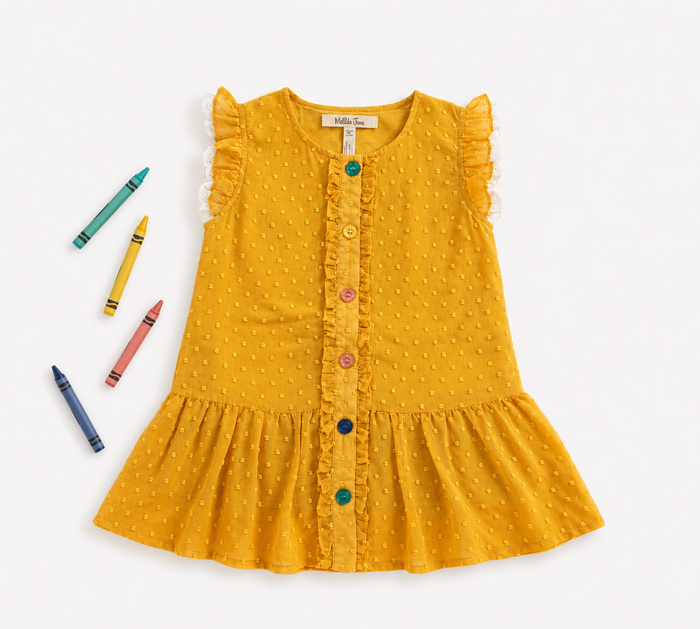 Sunflower Stroll Eyelet Top
