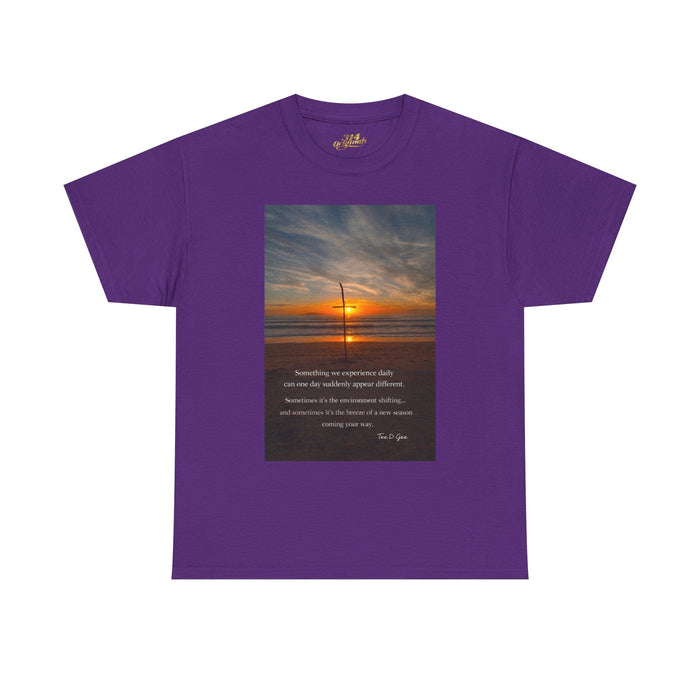 Sunset Beach Quote T-Shirt — Inspirational Ocean Sunrise Tee - 314 Originals
