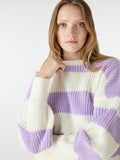 Susie Stripe Jumper in Lilac
