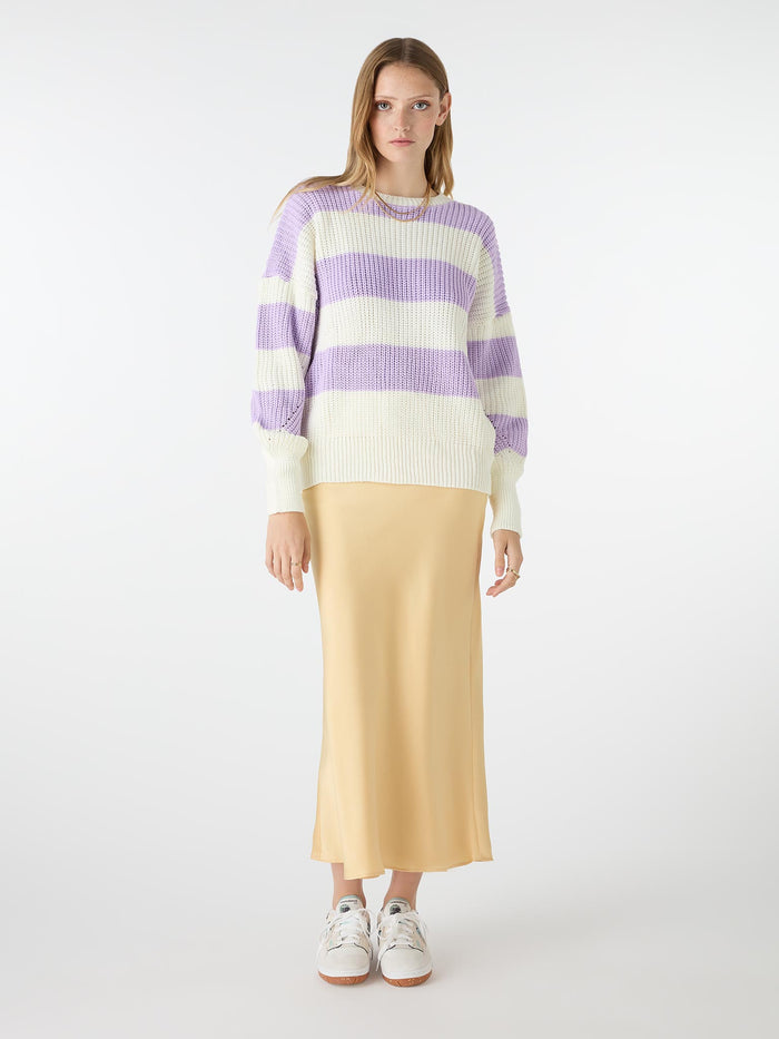 Susie Stripe Jumper in Lilac